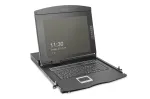 DIGITUS DS-72221-1GE modulinė KVM konsolė su 19 colių (43,2 cm) Full HD LCD, 1 prievado VGA KVM, jutikline plan&scaron;ete, voki&scaron;ka klaviatūra
