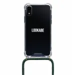 Telefono pakabukas Lookabe loo014 iPhone XR &ndash; aukso-žalias apsauginis dėklas su dirželiu