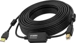USB kabelis Vision TC 10MUSB+/BL/2 USB 2.0 10m USB A USB B juodas