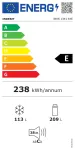 &Scaron;aldytuvas INDESIT INKS1341S4E &ndash; 340 l (230 l &scaron;aldytuvas / 110 l &scaron;aldiklis), reversibilinės durelės, energijos klasė E