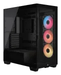 Korpusas CORSAIR 3500X RS-R ARGB &ndash; Juodas, grūdintas stiklas, ATX/EATX/Micro-ITX, 3&times;120 mm priekiniai ventiliatoriai