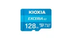 MicroSDXC atminties kortelė Kioxia EXCERIA G3 128 GB UHS-I U3 V30 &ndash; 160/50 MB/s, 10 klasė, mėlyna