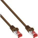 InLine Patch Laidas S/FTP PiMF Cat.6 250MHz PVC varinis rudas 0,3m
