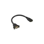 InLine HDMI adapterio kabelis Type A motina/motina su flan&scaron;u, auksuoti kontaktai, 4K2K, 0,2 m