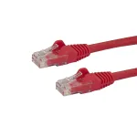 StarTech.com N6PATC50CMRD Cat6 RJ45 Ethernet tinklo laidas be užsikabinimo, UTP, 24 AWG, Gigabit, PoE, 0,5 m, raudonas