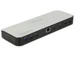 Dokavimo stotelė DeLOCK 87725 Laidinė Thunderbolt 3 Juoda Sidabrinė