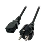 EFB-Elektronik maitinimo laidas su įžemintu ki&scaron;tuku 180&deg; - C19 180&deg;, juodas, 1,8 m, 3 x 1,50 mm&sup2;