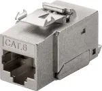 Wentronic Goobay CAT 6 KeyStone RJ45 Ki&scaron;tukinis Lizdas, STP Ekranuotas, 250 MHz - LSA Jungtis, Cinko Cinko Korpusas (90863)