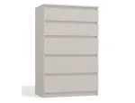 Komoda MALWA M5, 5 stalčių, Cashmere, 700&times;1095&times;400 mm, medžio drožlių plok&scaron;tė