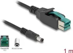 DeLOCK PoweredUSB kabelis vyri&scaron;kas 12 V į DC 5.5 x 2.5 mm vyri&scaron;ką 1 m