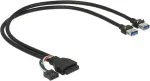 USB laidas DeLOCK 0,45 m 2 x USB 3.0 A USB 2.0 pin