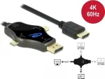 Monitorinis kabelis DeLOCK 3 in 1 85974 USB-C DisplayPort mini DisplayPort į HDMI 4K 60 Hz