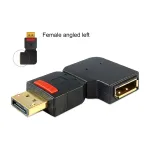 Adapteris DisplayPort lizdas-lizdas 90&deg; kairėn DeLOCK 65377