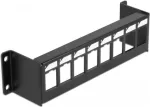 Delock 86611 keystone laikiklis, 8 prievadų pavir&scaron;inio montavimo panelė, metalinė, juoda