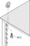 Schroff Lifting Eyes Kit M12 (4vnt/rinkinys) (23130072)
