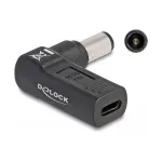 DeLOCK adapteris USB Type-C lizdas į Dell 7,4 x 5,0 mm ki&scaron;tuką 90&deg; kampu