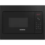 Siemens iQ300 BF523LMB3 įmontuojama mikrobangų krosnelė, 20 L, 800 W, juoda su nerūdijančiu plienu
