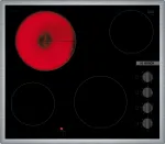 Bosch Serie 2 PKE645CA2E kaitlentė, juoda, nerūdijantis plienas, įmontuojama, 60 cm, keraminė, 4 zonos