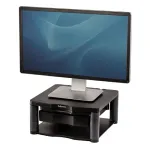 Fellowes Premium Monitor Riser Plus su 3 auk&scaron;čio reguliavimais, kabelių valdymu, iki 21 colio/36 kg, grafito spalvos