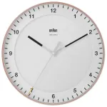 Sieninis laikrodis BRAUN BC 17 PW DCF &ndash; analoginis DCF radijo signalo valdomas laikrodis, rožinis ir baltas