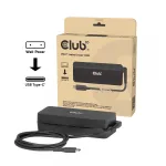 CLUB 3D USB-C įkroviklis ne&scaron;iojamam kompiuteriui 140 W, kintamosios srovės maitinimas, universali suderinamumas, 1 m kabelis, juodas