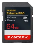 SanDisk Extreme PRO SDXC UHS-I 64GB atminties kortelė 200MB/s V30 U3
