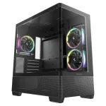 DeepCool CG380U Mid-Tower Case, Tempered Glass, 3x 120mm ARGB Fans, Black