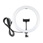 PULUZ PU656B LED žiedo formos lempa su telefono laikikliu, 160 LED, 3200K&ndash;6500K, USB-C