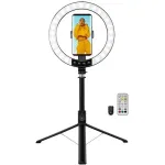 LogiLink i&scaron;maniojo telefono žiedinė &scaron;viesa su selfie lazda ir trikoju, DM 20 cm (AA0156)