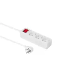 MICROCONNECT 3-ių lizdų Schuko ki&scaron;tukinis lizdas su 5 m laidu ir įjungimo/i&scaron;jungimo jungikliu