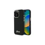 Guess GUHCP16XSMBSLK iPhone 16 Pro Max 6,9 inch Black Hardcase Silicone Script Metal Logo & Frame