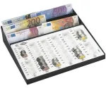 WEDO Counting Board &ndash; medinis rėmas su 100 plastikinių rutuliukų (10 eilių, raudona/balta)