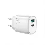 JOYROOM greitasis įkroviklis USB-A QC3.0 / USB-C PD 20W baltas (L-QP2011)