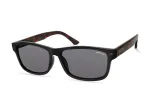 Kenneth Cole KC2985-5801A Vyri&scaron;ki stačiakampiai acetatiniai akiniai nuo saulės - juodi/pilki 58mm