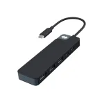 Hyper HyperDrive Flex HD4101BKGL 5 prievadų USB-C &scaron;akotuvas (2x USB-A, 1x USB-C, 1x HDMI), juodas