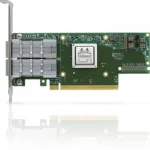 Mellanox NVIDIA ConnectX-6 VPI MCX653106A-HDAT-SP tinklo adapterio kortelė &ndash; HDR IB (200 Gb/s) ir 200GbE dviejų prievadų QSFP56 PCIe 4.0 x16 auk&scaron;tas laikiklis