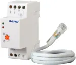 ORNO OR-CR-219 DIN bėgio prietemų jutiklis su i&scaron;oriniu fotoelementu, 230V AC, 10A, 2-100 liuksų