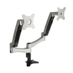 Stovas dviems monitoriams SilverStone SST-ARM22SC sidabrinis