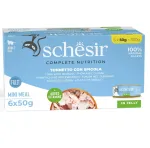 &Scaron;lapias kačių ėdalas Agras Pet Foods Schesir Tunas su jūros e&scaron;eriu drebučiuose, 6&times;50 g (300 g), suaugusioms katėms