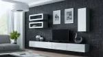 Cama TV stovas VIGO 140 30/140/40 sonomos ąžuolas/baltas blizgus