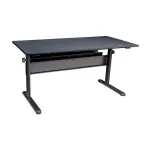 Thermaltake Level 20 Battle Station Gaming Desk &ndash; Z formos plieninis rėmas, anglies pluo&scaron;to MDF stalvir&scaron;is, 100 kg talpa, juoda