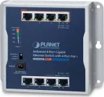 Planet WGS814HP pramoninis Gigabit PoE+ jungiklis, 8 prievadų (4 PoE+), montuojamas ant sienos, IP30, 60W biudžetas