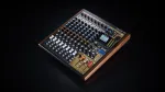 Tascam Model 12 10 kanalų mik&scaron;eris su 12 takelių rekorderiu, 20&ndash;20000 Hz, juodas/mediena