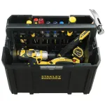STANLEY FMST1-75794 TSTAK Deep Storage Tool Box su ne&scaron;iojamu padėklu, 23 L, juoda/geltona