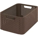 Curver Style Box M 38,6 x 28,7 x 17 cm tamsiai ruda dėžė su dangčiu