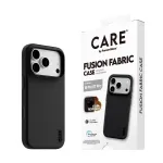 CARE by PanzerGlass Fusion Fabric dėklas juodas su MagSafe, skirtas iPhone 17 Pro