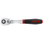 Reversinis reketas Wiha 45626 1/4 colio su mygtuku ir rutuliniu fiksatoriumi
