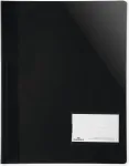 DURABLE ataskaitų segtuvas A4+ su etikečių langu 90x57 mm, permatomas, 25 vnt. 269001