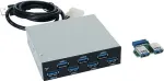 EXSYS EX-1167 7 prievadų USB 3.0 vidinis &scaron;akotuvas, 3,5 colio dėklas, VIA VL810 lustas