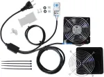 IT-BUDGET IT spintos ventiliatoriaus rinkinys su termostatu, 160 m&sup3;/h, 230 V, paruo&scaron;tas pajungimui, 1 ventiliatorius 90ITBTKD180603KTHS128